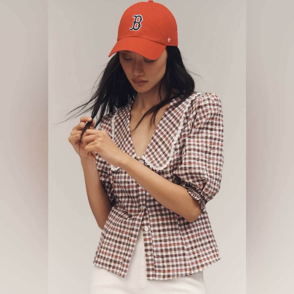 Maeve Multicolor Checkered Blouse